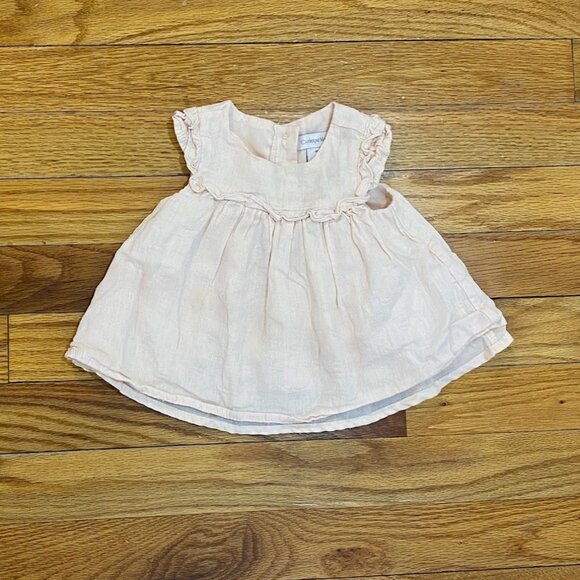 Girls 3 Month Catherine Malandrino Light Pink Shirt, Bloomers, and Hat Set - Picture 2 of 7